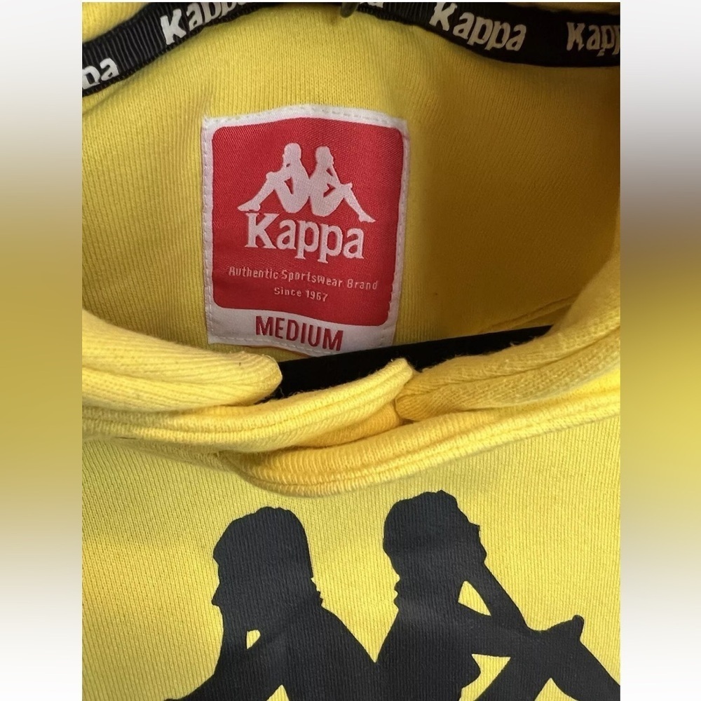 Kappa Hoodie  Yellow stripes Size M - Picture 7 of 9